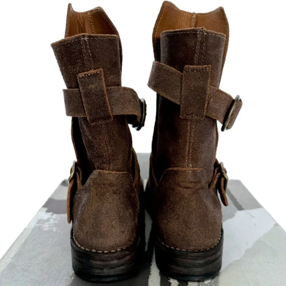 FIORENTINI + BAKER 2-Buckle Eternity 713 Moto Boots Levanzo Ice Size 38.5 NIB - Picture 10 of 14